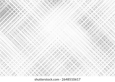 Plano de fundo gradiente de meio-tom do Grunge. Textura de ruído de grão desbotado. Papel de parede de areia branca e preta. Fundo retro pixelizado. Anime ou manga estilo história em quadrinhos. Modelo texturizado de design gráfico vetorial