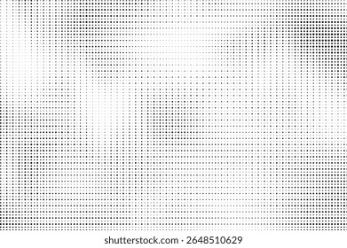 Plano de fundo gradiente de meio-tom do Grunge. Textura de ruído de grão desbotado. Papel de parede de areia branca e preta. Fundo retro pixelizado. Anime ou manga estilo história em quadrinhos. Modelo texturizado de design gráfico vetorial