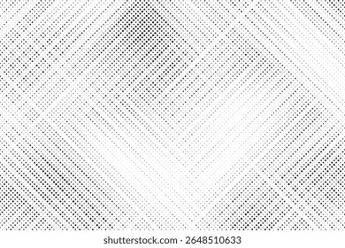 Plano de fundo gradiente de meio-tom do Grunge. Textura de ruído de grão desbotado. Papel de parede de areia branca e preta. Fundo retro pixelizado. Anime ou manga estilo história em quadrinhos. Modelo texturizado de design gráfico vetorial