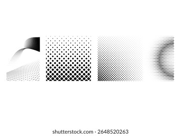 Grunge halftone gradient background. Faded grit noise texture. 
White and black sand wallpaper. Retro pixelated backdrop. 
Vector graphic design textured template