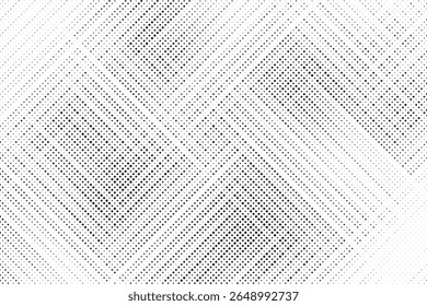 Plano de fundo gradiente de meio-tom do Grunge. Textura de ruído de grão desbotado. Papel de parede de areia branca e preta. Fundo retro pixelizado. Anime ou manga estilo história em quadrinhos. Modelo texturizado de design gráfico vetorial