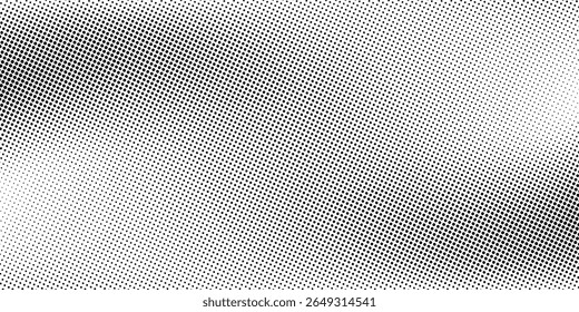 Plano de fundo gradiente de meio-tom do Grunge. Textura de ruído de grão desbotado. Papel de parede de areia branca e preta. Fundo retro pixelizado. Anime ou manga estilo história em quadrinhos. Modelo texturizado de design gráfico vetorial