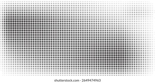 Plano de fundo gradiente de meio-tom do Grunge. Textura de ruído de grão desbotado. Papel de parede de areia branca e preta. Fundo retro pixelizado. Anime ou manga estilo história em quadrinhos. Modelo texturizado de design gráfico vetorial