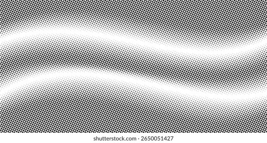 Plano de fundo gradiente de meio-tom do Grunge. Textura de ruído de grão desbotado. Papel de parede de areia branca e preta. Fundo retro pixelizado. Anime ou manga estilo história em quadrinhos. Vetor