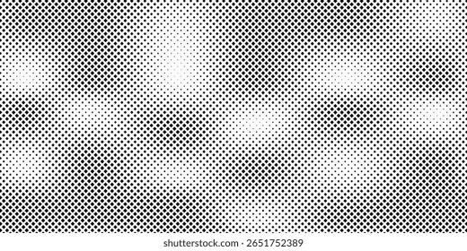 Plano de fundo gradiente de meio-tom do Grunge. Textura de ruído de grão desbotado. Papel de parede de areia branca e preta. Fundo retro pixelizado. Anime ou manga estilo história em quadrinhos. Meio-tom grunge vetorial