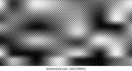 Plano de fundo gradiente de meio-tom do Grunge. Textura de ruído de grão desbotado. Papel de parede de areia branca e preta. Fundo retro pixelizado. Anime ou manga estilo história em quadrinhos. Meio-tom grunge vetorial