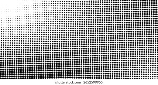 Plano de fundo gradiente de meio-tom do Grunge. Textura de ruído de grão desbotado. Papel de parede de areia branca e preta. Fundo retro pixelizado. Anime ou manga estilo história em quadrinhos. Modelo texturizado de design gráfico vetorial