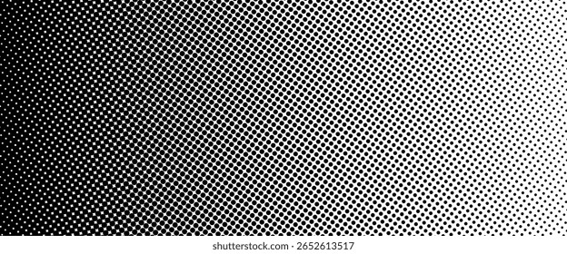 Plano de fundo gradiente de meio-tom do Grunge. Textura de ruído de grão desbotado. Papel de parede de areia branca e preta. Fundo retro pixelizado. Anime ou manga estilo história em quadrinhos. Modelo texturizado de design gráfico vetorial