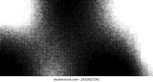 Plano de fundo gradiente de meio-tom do Grunge. Textura de ruído de grão desbotado. Papel de parede de areia branca e preta. Fundo retro pixelizado. Anime ou mangá estilo cômico sobreposição moderna