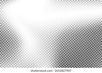 Plano de fundo gradiente de meio-tom do Grunge. Textura de ruído de grão desbotado. Papel de parede de areia branca e preta. Fundo retro pixelizado. Anime ou manga estilo história em quadrinhos.