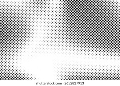 Plano de fundo gradiente de meio-tom do Grunge. Textura de ruído de grão desbotado. Papel de parede de areia branca e preta. Fundo retro pixelizado. Anime ou manga estilo história em quadrinhos.
