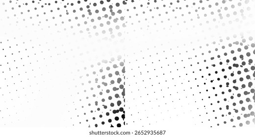 Grunge halftone gradient background. Faded grit noise texture. White and black sand wallpaper concept good simple