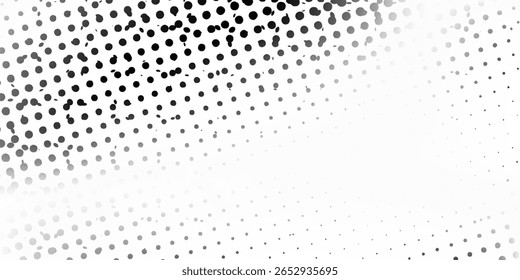 Grunge halftone gradient background. Faded grit noise texture. White and black sand wallpaper concept good