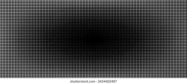 Grunge halftone gradient background. Faded grit noise texture. White and black sand wallpaper. Retro pixelated backdrop. Anime or manga style comic overlay. Vector graphic design textured template