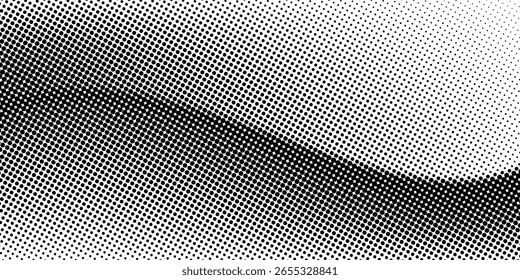 Grunge halftone gradient background. Faded grit noise texture. White and black sand wallpaper, vector.