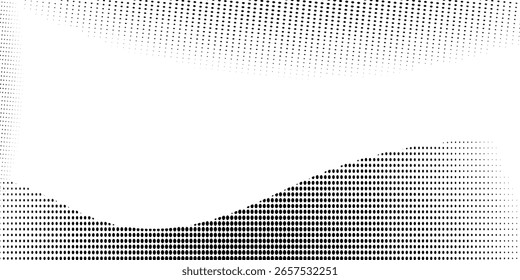 Grunge halftone gradient background. Faded grit noise texture. White and black sand wallpaper. Retro pixelated backdrop. Anime or manga style comic overlay.