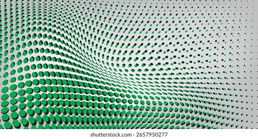 Grunge halftone gradient background. Faded grit noise texture. Green and black sand wallpaper. Retro pixel background. Anime or manga style comic overlay. Vector graphic design textured template.
