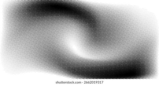 Grunge halftone gradient background. Faded grit noise texture. White and black sand wallpaper. Retro pixelated backdrop. Anime or manga style comic overlay. Vector graphic design textured template