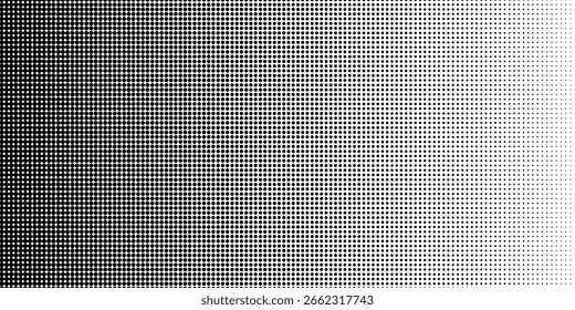 Grunge halftone gradient background. Faded grit noise texture. White and black sand wallpaper. Retro pixelated backdrop. Anime or manga style comic overlay. Vector graphic design textured template