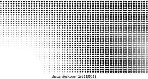 Grunge halftone gradient background. Faded grit noise texture. White and black sand wallpaper. Retro pixelated backdrop. Anime or manga style comic overlay. Vector graphic design textured template