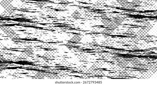 Plano de fundo gradiente de meio-tom do Grunge. Textura de ruído de grão desbotado