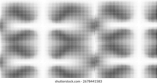 Grunge medio tono gradiente de fondo. Textura de ruido de grano desvanecido. Fondo de pantalla de arena blanco y negro. Fondo pixelado retro. 