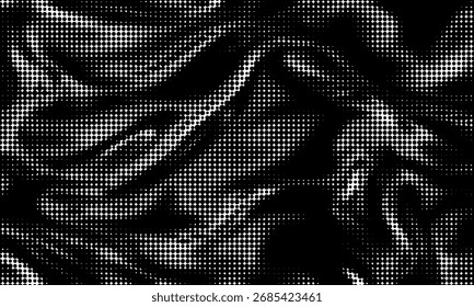 Grunge halftone gradient background. Faded grit noise texture. White and black sand wallpaper. Retro pixelated backdrop. Anime or manga style comic overlay. graphic design textured template modern	