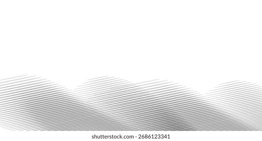 Grunge halftone gradient background. Faded grit noise texture. White and black sand wallpaper. Retro pixelated backdrop. Anime or manga style comic overlay. Vector graphic design textured template