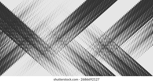 Grunge halftone gradient background. Faded grit noise texture. White and black sand wallpaper. Retro pixelated backdrop. Anime or manga style comic overlay. 
