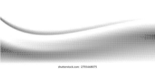 Grunge halftone gradient background. Faded grit noise texture. White and black sand wallpaper. Retro pixelated backdrop. Anime or manga style comic overlay. Vector graphic design textured template