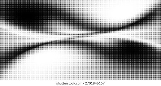 Grunge halftone gradient background. Faded grit noise texture. White and black sand wallpaper. Retro pixelated backdrop. Anime or manga style comic overlay. graphic design textured template modern	