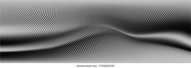 Grunge halftone gradient background. Faded grit noise texture. White and black sand wallpaper. Retro pixelated backdrop. Anime or manga style comic overlay. Vector Eps10