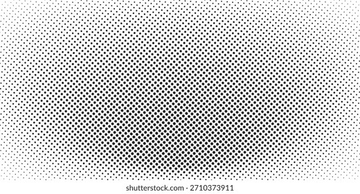 Grunge medio tono gradiente de fondo. Textura de ruido de grano desvanecido. Fondo de pantalla de arena blanco y negro. Fondo pixelado retro. Superposición de cómic de estilo anime o manga. Plantilla texturizada de Diseño gráfico de Vector