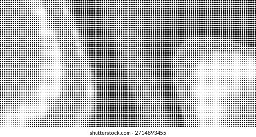 Grunge medio tono gradiente de fondo. Textura de ruido de grano desvanecido. Fondo de pantalla de arena blanco y negro. Fondo pixelado retro. Superposición de cómic de estilo anime o manga. Plantilla texturizada de Diseño gráfico de Vector