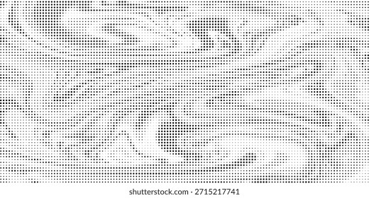 Plano de fundo gradiente de meio-tom do Grunge. Textura de ruído de grão desbotado. Papel de parede de areia branca e preta. Fundo retro pixelizado. Anime ou manga estilo história em quadrinhos. Modelo texturizado de design gráfico vetorial