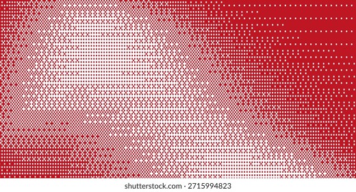 Plano de fundo gradiente de meio-tom do Grunge. Textura de ruído de grão desbotado. Papel de parede de areia branca e vermelha. Fundo retro pixelizado. Anime ou manga estilo história em quadrinhos. Modelo texturizado de design gráfico vetorial