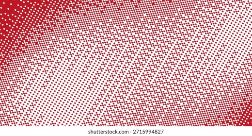 Plano de fundo gradiente de meio-tom do Grunge. Textura de ruído de grão desbotado. Papel de parede de areia branca e vermelha. Fundo retro pixelizado. Anime ou manga estilo história em quadrinhos. Modelo texturizado de design gráfico vetorial