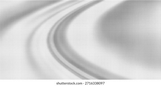 Grunge medio tono gradiente de fondo. Textura de ruido de grano desvanecido. Fondo de pantalla de arena blanco y negro. Fondo pixelado retro. Superposición de cómic de estilo anime o manga. Plantilla texturizada de Diseño gráfico de Vector