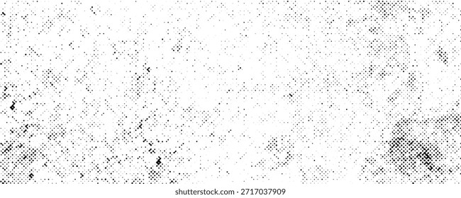 Plano de fundo gradiente de meio-tom do Grunge. Textura de ruído de grão desbotado. Papel de parede de areia branca e preta. Fundo retro pixelizado. Anime ou manga estilo história em quadrinhos. Modelo texturizado de design gráfico vetorial