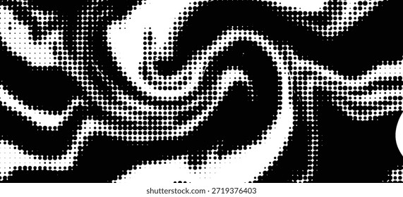 Plano de fundo gradiente de meio-tom do Grunge. Textura de ruído de grão desbotado. Papel de parede de areia branco e preto. Fundo retro pixelizado. Anime ou manga estilo história em quadrinhos. Modelo texturizado de design gráfico vetorial