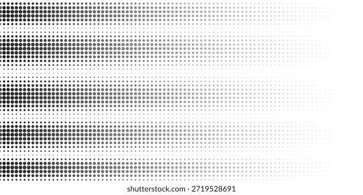 Grunge medio tono gradiente de fondo. Textura de ruido granulado descolorido. Fondo de pantalla de arena blanco y negro. Fondo de píxeles retro. Vector