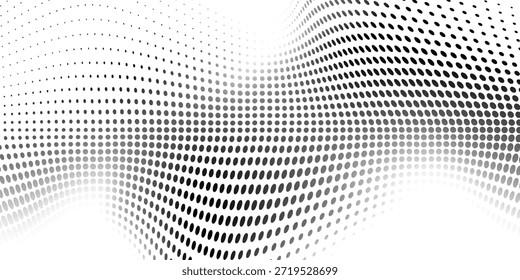 Grunge medio tono gradiente de fondo. Textura de ruido granulado descolorido. Fondo de pantalla de arena blanco y negro. Fondo de píxeles retro. Vector