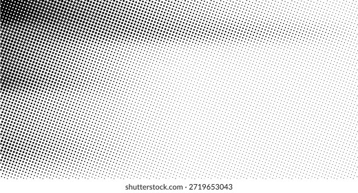 Plano de fundo gradiente de meio-tom do Grunge. Textura de ruído de grão pontilhado desbotado. Papel de parede de areia rasterizada preto e branco. Tela de fundo de bitmap pixelizado retrô.	