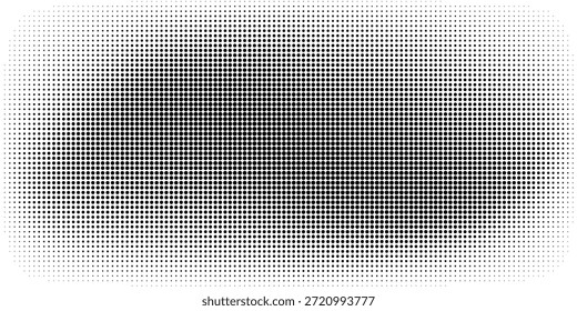 Grunge medio tono gradiente de fondo. Textura de ruido de arena punteada descolorida. Fondo de pantalla de arena rasterizado en blanco y negro. Fondo de mapa de bits pixelado retro. Superposición de grano de anime o manga envejecido. Vector