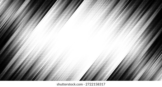 Grunge medio tono gradiente de fondo. Textura de ruido de grano desvanecido. Fondo de pantalla de arena blanco y negro. Fondo pixelado retro.

