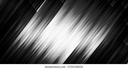 Grunge medio tono gradiente de fondo. Textura de ruido de grano desvanecido. Fondo de pantalla de arena blanco y negro. Fondo pixelado retro.

