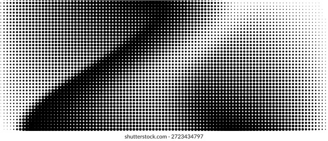 Grunge halftone gradient background. Faded grit noise texture. White and black sand wallpaper. Retro pixelated backdrop. Anime or manga style comic overlay. graphic design textured template modern

