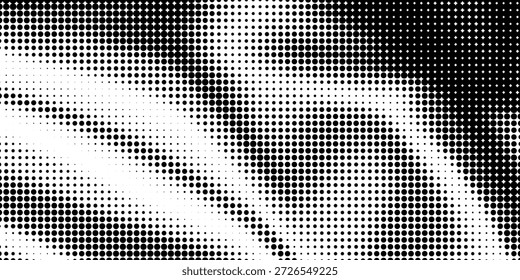 Plano de fundo gradiente de meio-tom do Grunge. Textura de ruído de grão desbotado. Papel de parede de areia branca e preta. Fundo retro pixelizado.