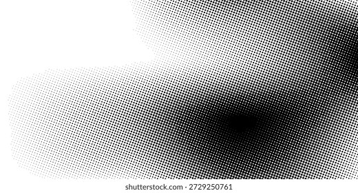 Farbverlauf-Hintergrund mit farbigen Halbtönen. Verblasste Struktur für Körnerrauschen. Weiße und schwarze Sandtapete. Retro verpixelte Kulisse. Comic-Overlay im Anime- oder Manga-Stil. Strukturierte Vorlage für Vektorgrafik-Design