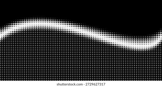 Grunge medio tono gradiente de fondo. Textura de ruido de grano descolorido. Fondo de pantalla de arena blanca y negra. Fondo pixelado retro. Superposición de cómic de estilo anime o manga. Plantilla texturizada de Diseño gráfico de Vector
